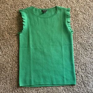 Ann Taylor Factory Emerald Ruffle Tank Top